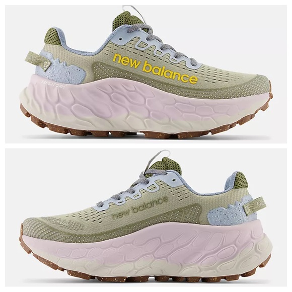 New Balance Shoes - New Balance Fresh Foam X More Trail v3 Sneakers - Fatigue Green w/ Sunflower
